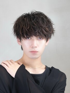 エイド 本店(aid) ショートラウンドマッシュ × エアリールーズツイストパーマ