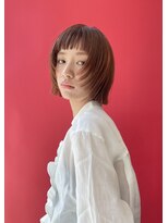 シーレム 元町三宮(SILEM) オレンジブラウン レイヤーボブ