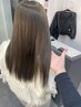 《ブリーチなしで透明感のある色に》Wカラー+クイックtr　14480円