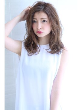 オーロ 西宮店(ORO) ラフなかきあげが大人可愛い透明感ブルージュミックス