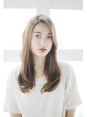 ナチュラルタッチの無造作ストレート