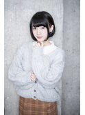 【salon de MiLK 原宿】耳かけナチュラルストレートミニマムボブ