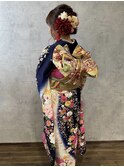 斜め編み込みアレンジスタイル