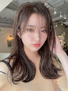 フラッグヘア 新宮店(Flag HAIR) シースルーバング前髪グレージュイルミナカラー