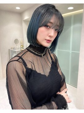 ロンド マーレ 天神大名店(Lond mare) 艶髪 ロングヘア 韓国ヘアレイヤーカット 福岡天神 前髪あり