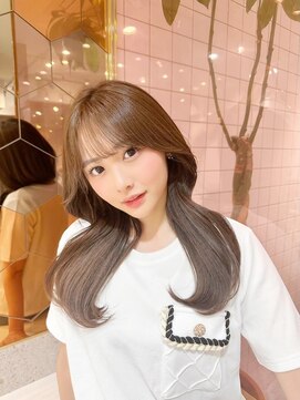 シーシンジュク 新宿南口(Sea shinjuku) 韓国風前髪×ショコラアッシュ【ふんわりカール/新宿/髪質改善】