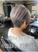 白髪ぼかし　白髪いかし　バレイヤージュ　グレイカラー　ガルボ