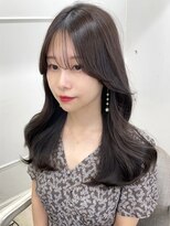 シーン(seen)&nbsp;【くびれヘア×ラベンダーグレージュ】前髪　小顔カット