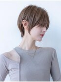 大人かわいい前髪セシルカットココアブラウンフリンジウェーブ