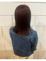 アルゴ 茅ヶ崎(ARUGO)&nbsp;ワインレッド×切りっぱなし/ワンレン/秋カラー/茅ヶ崎/小顔