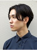オイルスタイリングニュアンス長めバングかき上げツーブロック