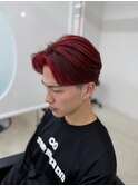 髪質改善＊ディープレッドカラー＊韓国風センターパート＊美髪
