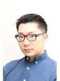 メンズビジネスアップバングベリーショート　清潔感爽やか理容室
