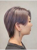 透明感ラベンダーアッシュの丸みショート[成田/京成成田]
