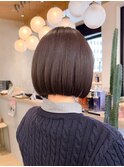 ブリーチなし/髪質改善/ピンクベージュ/グレーブラウン/ボブ横浜