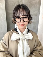 トゥコ(tuco)&nbsp;ミニボブパーマ　前髪パーマニュアンスウェーブ　デザインカラー