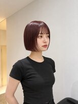 フォト 新宿三丁目(foto) 地毛風縮毛矯正韓国風顔まわりレイヤー小顔ボブ切りっぱなしボブ