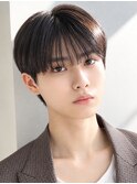 シースルーマッシュ韓国メンズヘアコンマバングフェザーパーマ
