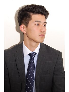 メリケンバーバーショップ コウベ(MERICAN BARBERSHOP KOBE) ビジネスサイドパートショートツーブロックテクノ#m3132