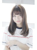 シースルーバングのナチュラルストレート◎30代40代50代60代