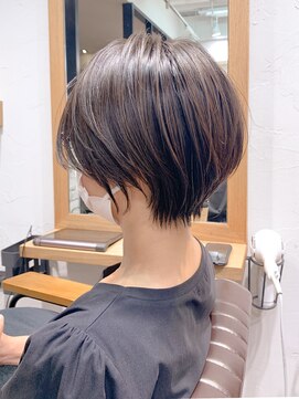 アヴァロン(AVALON) 絶壁解消×マロンベージュ×40代×前髪長め大人ショートボブ永