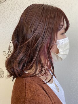 ボブ インナーカラー ピンク L グランデイル Glandale のヘアカタログ ホットペッパービューティー
