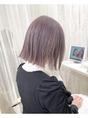 @kamiishi_freera 切りっぱなしボブ ラベンダーグレー
