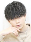 波巻きパーマ 刈り上げ前下がりマッシュ 波巻きスパイラル