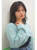 大人可愛い黒髪×ニュアンス小顔ミディアムナチュラル20代30代