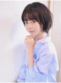 前髪長め大人小顔ショート30代40代50代 藤沢