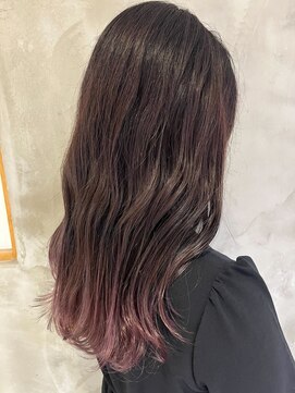 アカラ(acala) エアータッチ×ピンクアッシュグラデーション【イルミナカラー】