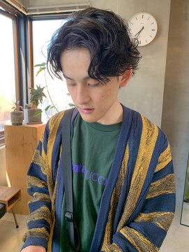 テトヘアー(teto hair) ミディアムウルフ、メンズウルフ、常田パーマ