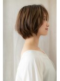 ■カーキベージュハイライトマッシュボブ511-2★上尾30代40代