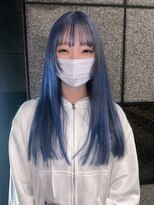 ペイププロドアイコン 博多(Peyp prod ICON) CHIHIRO：ブルーヘア　青髪　ぱっつんロング