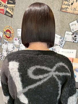 チャオ バイ ミチ(Chao by MICHI) 【ChaoMICHI haruya】黒髪 切りっぱなしボブ 髪質改善 20代