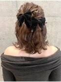 お呼ばれヘアセット*ハーフツイン*ハーフアップ*ヘアアレンジ