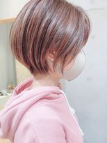 Say.丸みショートレイヤーひし形ショートグレーベージュ表参道