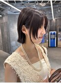 ★外はね顔まわりレイヤーカットマッシュボブ原宿30代40代