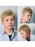 メンズカット+ハイトーン(ブロンド、ホワイトベージュ、シルバーカラー等)