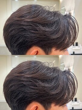 ニコ トウキョウ ヨコハマ(nico) メンズセンターパートウルフセンターパートニュアンスパーマ襟足