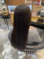 ヘアリゾート粋 トゥジュ 池袋東口店(tujuh)&nbsp;ストレートロング/ダークチョコレート/透明感カラー