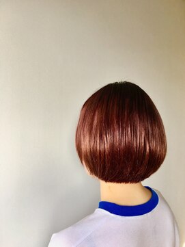 アディクト 綾瀬(ADDICT) 【ADDICT　綾瀬】ピンクミニボブ_ボルドーワンレン