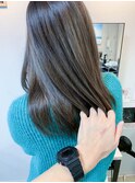 程明度のグレージュカラー小顔/オリーブカラー/ハイライトカラー