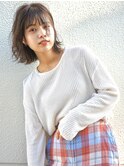 ３０代４０代５０代◎大人かわいい　切りっぱなしボブ　パーマ