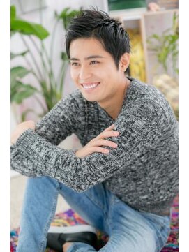 ヘアアンドビューティー ミック(Hair & Beauty miq) 爽やか好感◎黒髪アップバングショートマッシュa1