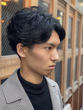 ニット 銀座(knit) メンズセンターパート【knit 銀座　荒柄ノエル】