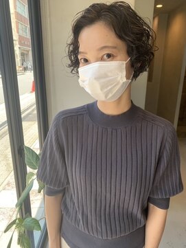 ヘアー アイス ルーチェ(HAIR ICI LUCE) クリクリパーマ、ウェーブショートボブ/西田