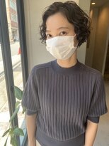 ヘアー アイス ルーチェ(HAIR ICI LUCE) クリクリパーマ、ウェーブショートボブ/西田