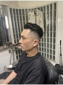 波巻き束感ショートツーブロックマッシュアップバングコンマヘア