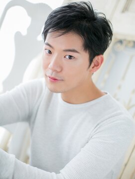 モッズ ヘア 福岡姪浜店(mod's hair) mod's姪浜/黒髪アッシュブラックサイドパート束感ショートg